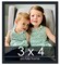 3x4 Slim Profile Black Picture Frame - UV Acrylic, Foam Board Backing, Hanging Hardware